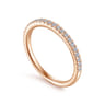 14K Rose Gold Matching Diamond Wedding Band - 0.2 ct
