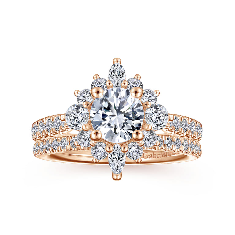 14K Rose Gold Matching Diamond Wedding Band - 0.2 ct - Shot 4