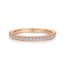 14K Rose Gold Matching Diamond Wedding Band - 0.34 ct