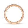 14K Rose Gold Matching Diamond Wedding Band - 0.34 ct