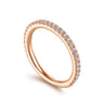 14K Rose Gold Matching Diamond Wedding Band - 0.34 ct