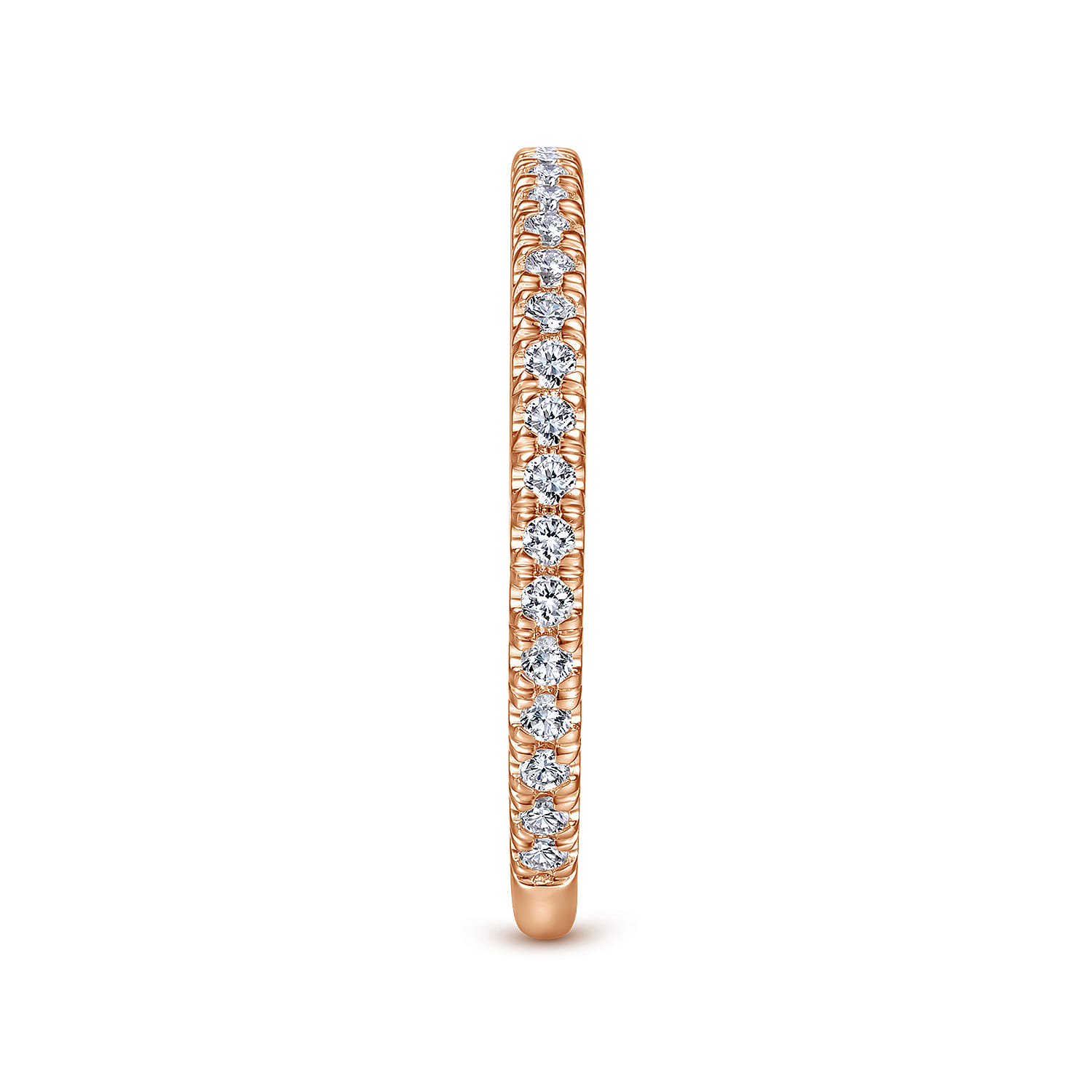 14K Rose Gold Matching Diamond Wedding Band - 0.34 ct - Shot 5