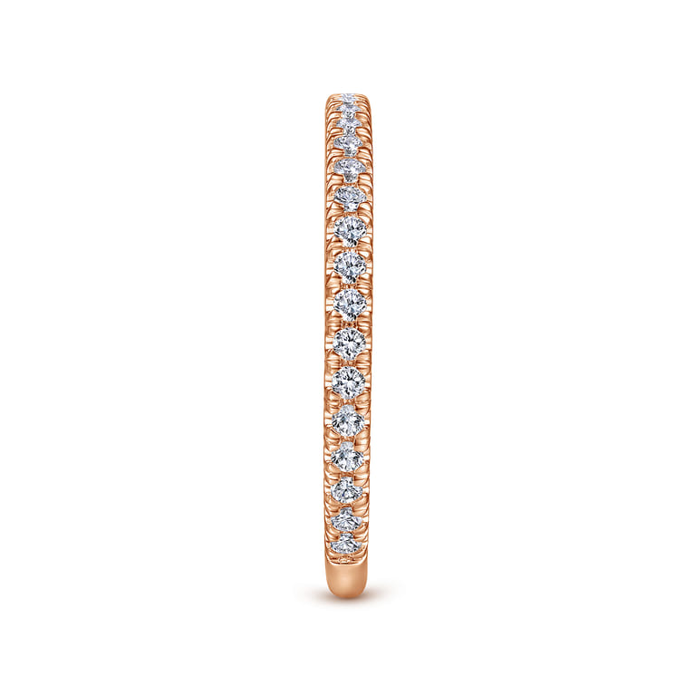 14K Rose Gold Matching Diamond Wedding Band - 0.34 ct - Shot 5
