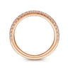 14K Rose Gold Matching Diamond Wedding Band - 0.31 ct