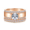 14K Rose Gold Matching Diamond Wedding Band - 0.31 ct
