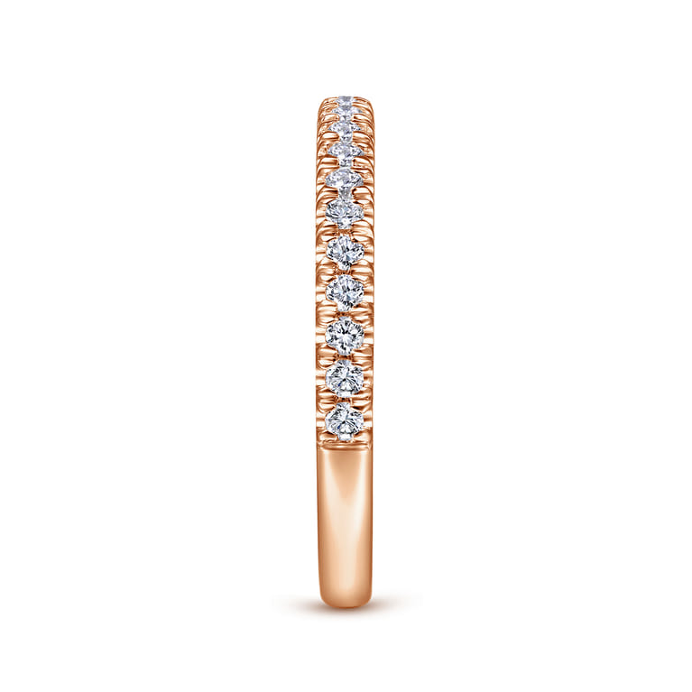 14K Rose Gold Matching Diamond Wedding Band - 0.31 ct - Shot 5
