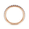 14K Rose Gold Matching Diamond Wedding Band - 0.5 ct