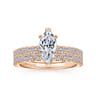 14K Rose Gold Matching Diamond Wedding Band - 0.5 ct