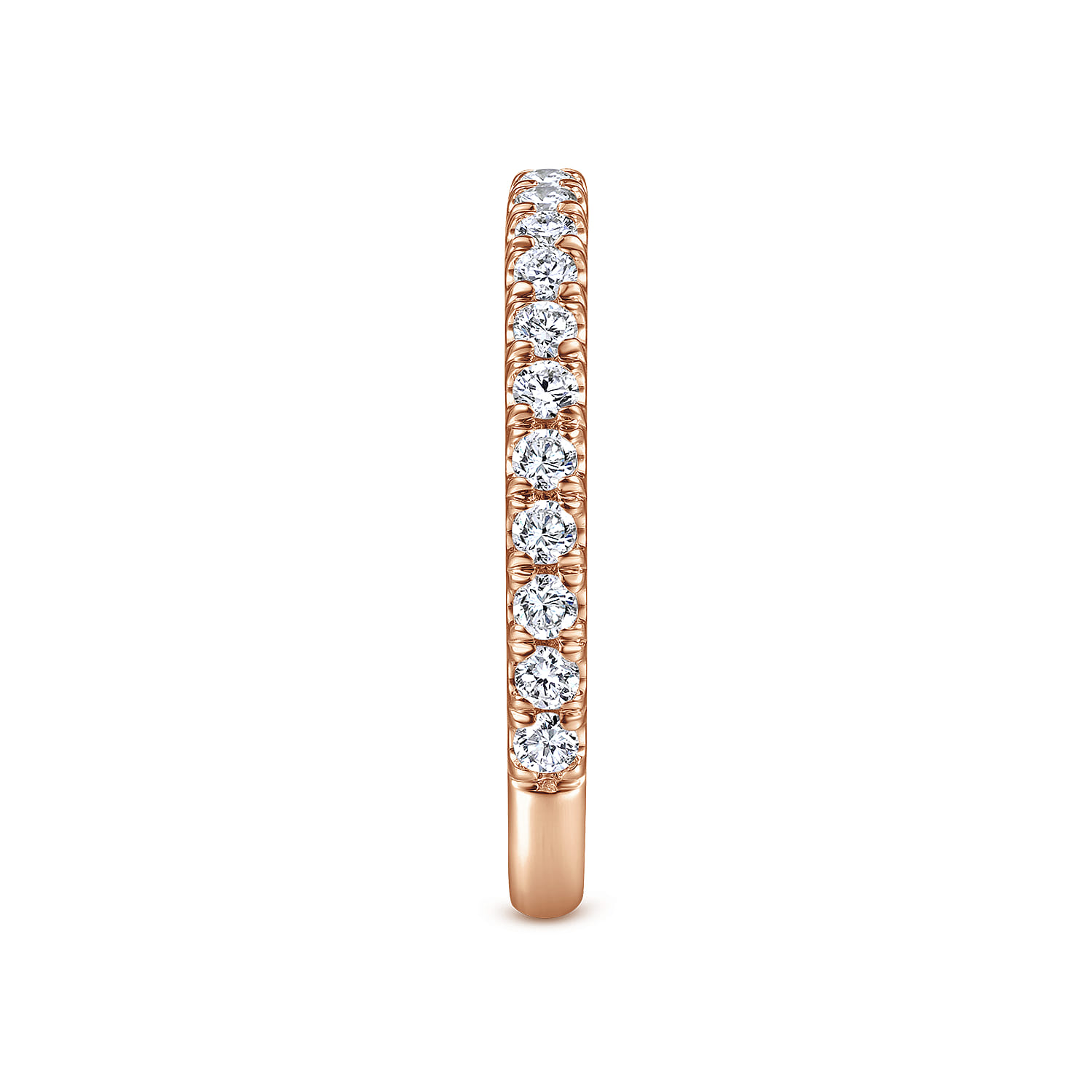 14K Rose Gold Matching Diamond Wedding Band - 0.5 ct - Shot 5
