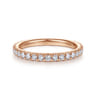 14K Rose Gold Matching Diamond Wedding Band - 0.5 ct