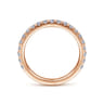 14K Rose Gold Matching Diamond Wedding Band - 0.6 ct