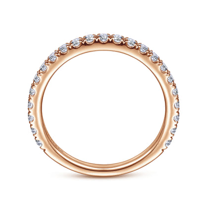 14K Rose Gold Matching Diamond Wedding Band