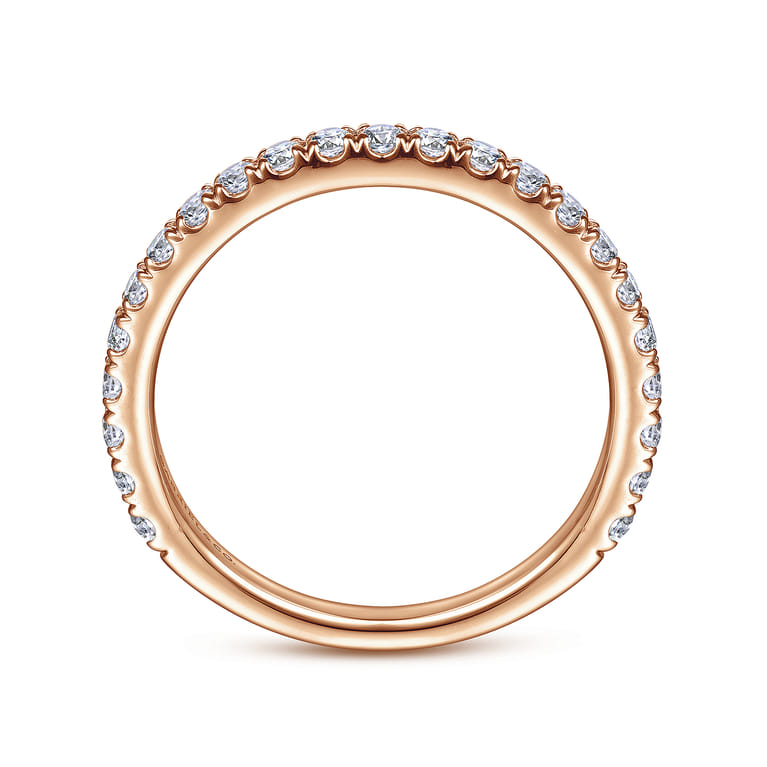14K Rose Gold Matching Diamond Wedding Band - 0.5 ct - Shot 2