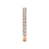 14K Rose Gold Matching Diamond Wedding Band - 0.5 ct
