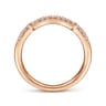 14K Rose Gold Matching Diamond Wedding Band - 0.14 ct