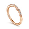 14K Rose Gold Matching Diamond Wedding Band - 0.14 ct