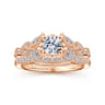 14K Rose Gold Matching Diamond Wedding Band - 0.14 ct