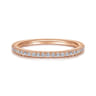 14K Rose Gold Matching Diamond Wedding Band - 0.15 ct