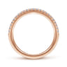 14K Rose Gold Matching Diamond Wedding Band - 0.15 ct