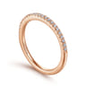 14K Rose Gold Matching Diamond Wedding Band - 0.15 ct