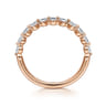 14K Rose Gold Matching Diamond Wedding Band - 0.61 ct