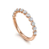 14K Rose Gold Matching Diamond Wedding Band - 0.61 ct