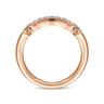 14K Rose Gold Matching Diamond Wedding Band - 0.17 ct