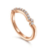 14K Rose Gold Matching Diamond Wedding Band - 0.17 ct