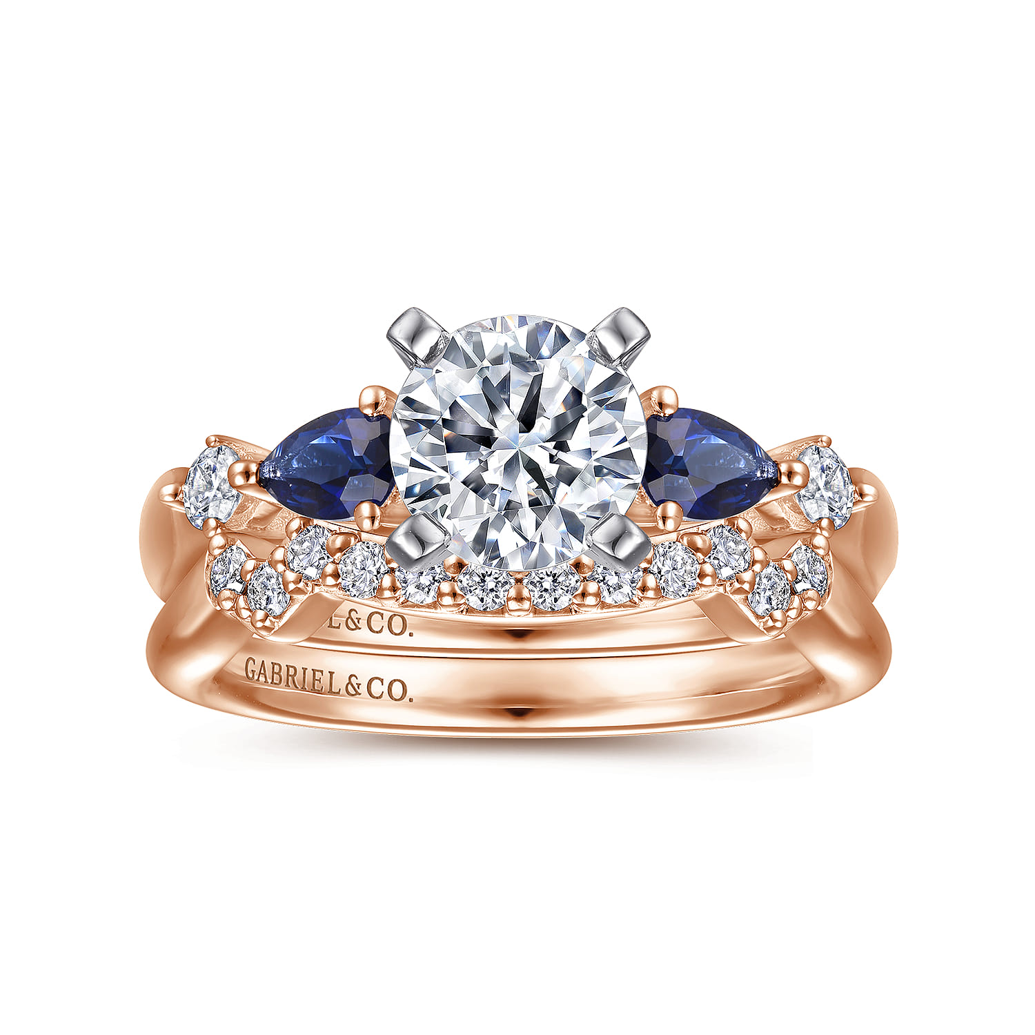 14K Rose Gold Matching Diamond Wedding Band - 0.17 ct - Shot 4