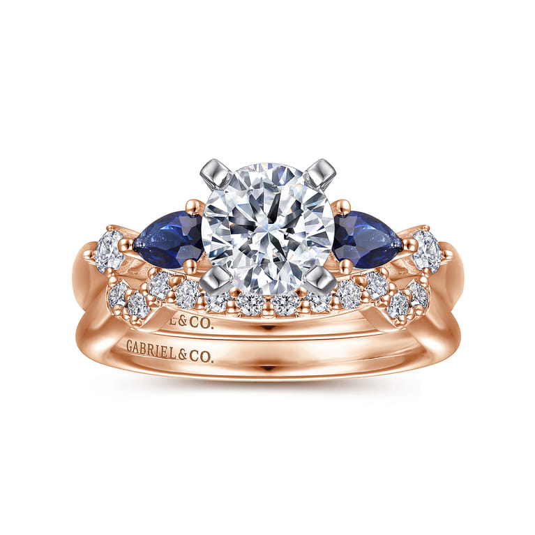 14K Rose Gold Matching Diamond Wedding Band - 0.17 ct - Shot 4