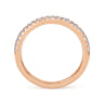 14K Rose Gold Matching Diamond Wedding Band - 0.18 ct