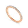 14K Rose Gold Matching Diamond Wedding Band - 0.18 ct