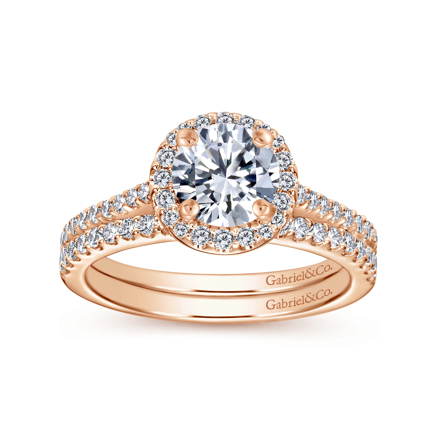 14K Rose Gold Matching Diamond Wedding Band - 0.18 ct - Shot 4