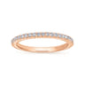 14K Rose Gold Matching Diamond Wedding Band - 0.18 ct