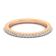 14K Rose Gold Matching Diamond Wedding Band