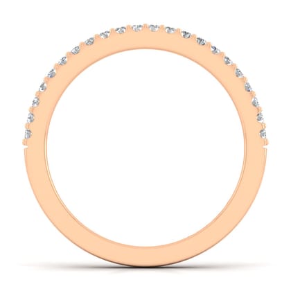 14K Rose Gold Matching Diamond Wedding Band