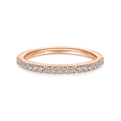 14K Rose Gold Matching Diamond Wedding Band