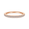 14K Rose Gold Matching Diamond Wedding Band - 0.2 ct