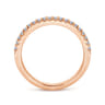 14K Rose Gold Matching Diamond Wedding Band - 0.2 ct