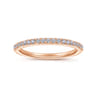 14K Rose Gold Matching Diamond Wedding Band - 0.2 ct