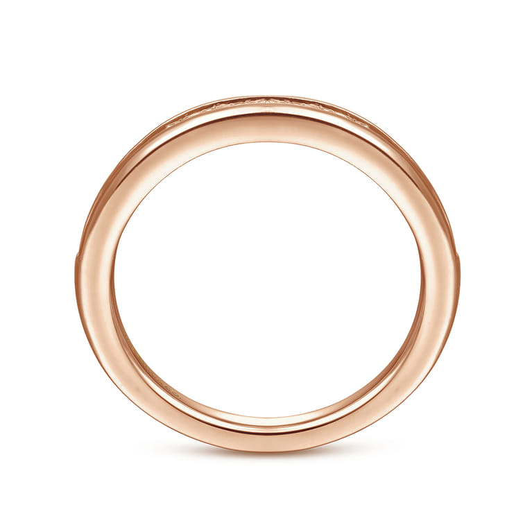 14K Rose Gold Matching Diamond Wedding Band - 0.23 ct - Shot 2