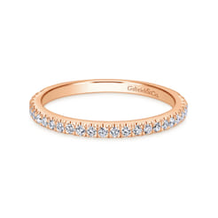 14K Rose Gold Matching Diamond Wedding Band