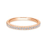 14K Rose Gold Matching Diamond Wedding Band - 0.23 ct
