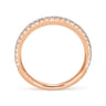 14K Rose Gold Matching Diamond Wedding Band - 0.23 ct