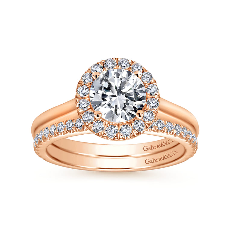 14K Rose Gold Matching Diamond Wedding Band - 0.23 ct - Shot 4