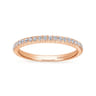 14K Rose Gold Matching Diamond Wedding Band - 0.23 ct