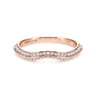 14K Rose Gold Matching Diamond Wedding Band - 0.28 ct