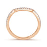 14K Rose Gold Matching Diamond Wedding Band - 0.14 ct