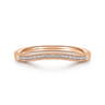 14K Rose Gold Matching Diamond Wedding Band - 0.05 ct