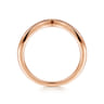 14K Rose Gold Matching Diamond Wedding Band - 0.05 ct